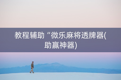 教程辅助“微乐麻将透牌器(助赢神器)