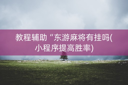 教程辅助“东游麻将有挂吗(小程序提高胜率)