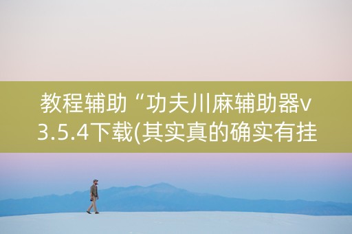 教程辅助“功夫川麻辅助器v3.5.4下载(其实真的确实有挂)