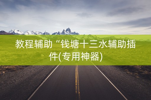 教程辅助“钱塘十三水辅助插件(专用神器)