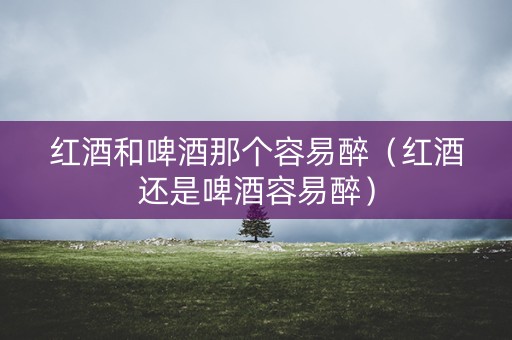 红酒和啤酒那个容易醉（红酒还是啤酒容易醉）