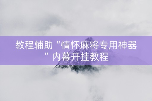 教程辅助“情怀麻将专用神器”内幕开挂教程