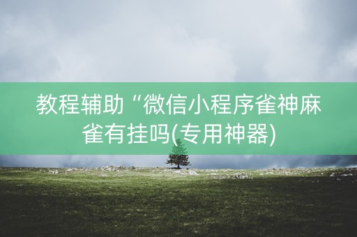 教程辅助“微信小程序雀神麻雀有挂吗(专用神器)