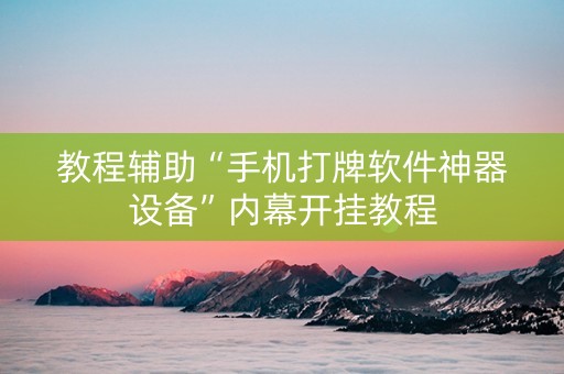 教程辅助“手机打牌软件神器设备”内幕开挂教程