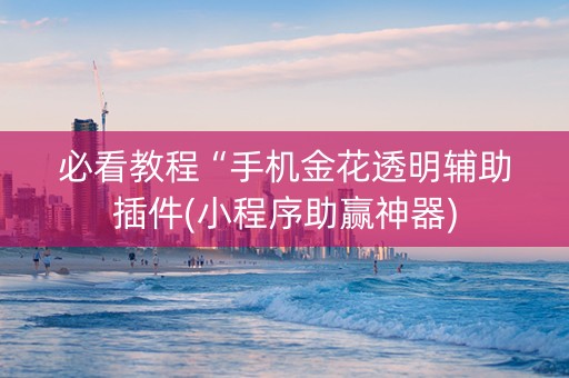 必看教程“手机金花透明辅助插件(小程序助赢神器)