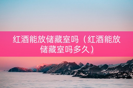 红酒能放储藏室吗（红酒能放储藏室吗多久）