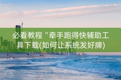 必看教程“牵手跑得快辅助工具下载(如何让系统发好牌)