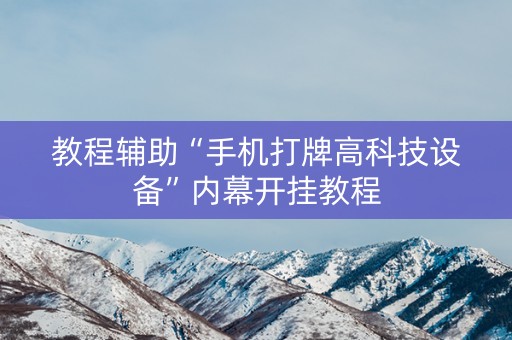 教程辅助“手机打牌高科技设备”内幕开挂教程
