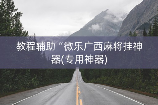 教程辅助“微乐广西麻将挂神器(专用神器)
