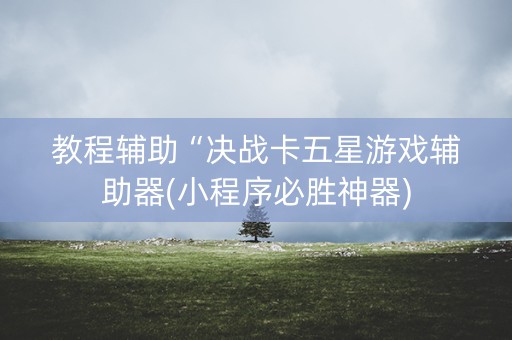 教程辅助“决战卡五星游戏辅助器(小程序必胜神器)