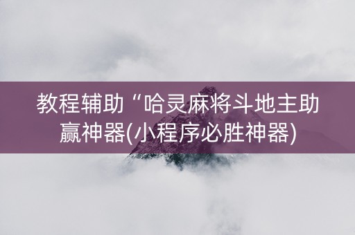 教程辅助“哈灵麻将斗地主助赢神器(小程序必胜神器)