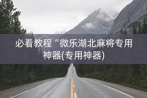 必看教程“微乐湖北麻将专用神器(专用神器)