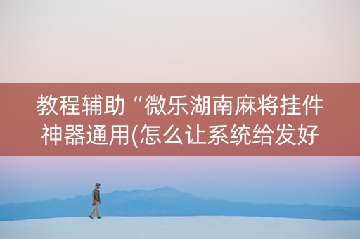 教程辅助“微乐湖南麻将挂件神器通用(怎么让系统给发好牌)