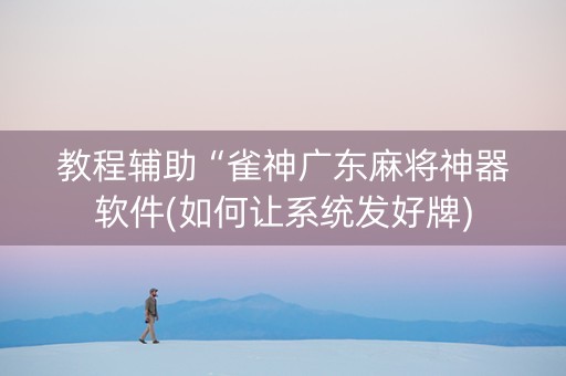 教程辅助“雀神广东麻将神器软件(如何让系统发好牌)