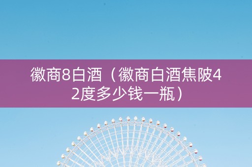 徽商8白酒（徽商白酒焦陂42度多少钱一瓶）