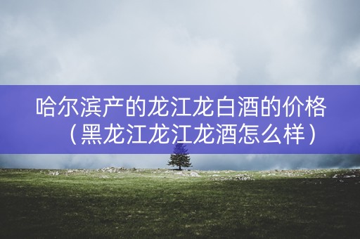 哈尔滨产的龙江龙白酒的价格（黑龙江龙江龙酒怎么样）