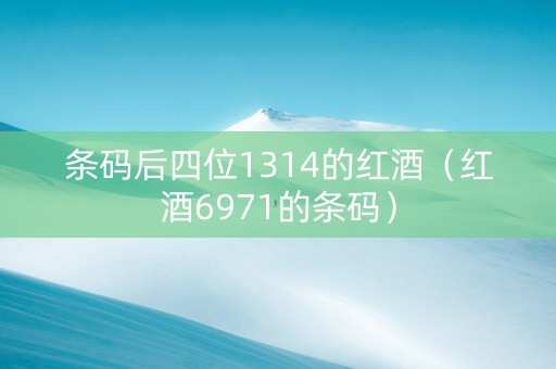 条码后四位1314的红酒（红酒6971的条码）