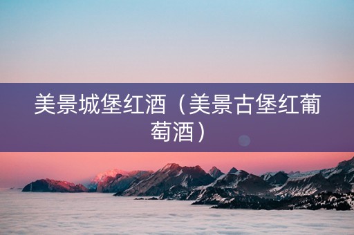 美景城堡红酒（美景古堡红葡萄酒）
