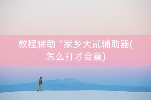 教程辅助“家乡大贰辅助器(怎么打才会赢)