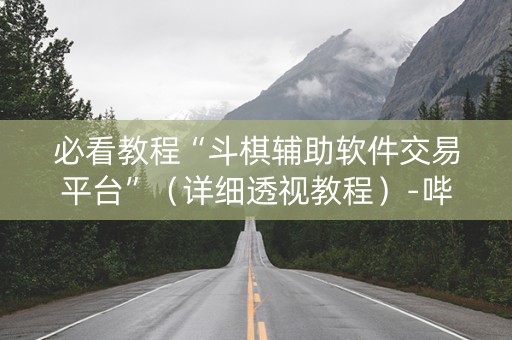 必看教程“斗棋辅助软件交易平台”（详细透视教程）-哔哩哔哩