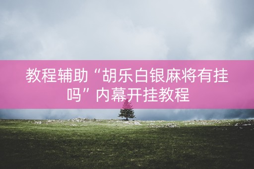 教程辅助“胡乐白银麻将有挂吗”内幕开挂教程