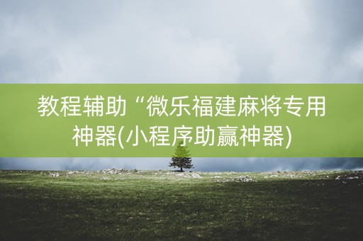 教程辅助“微乐福建麻将专用神器(小程序助赢神器)
