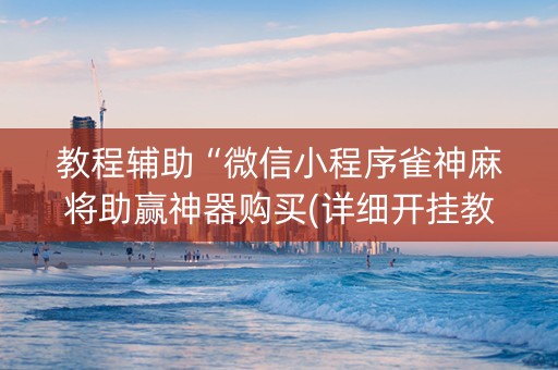教程辅助“微信小程序雀神麻将助赢神器购买(详细开挂教程)