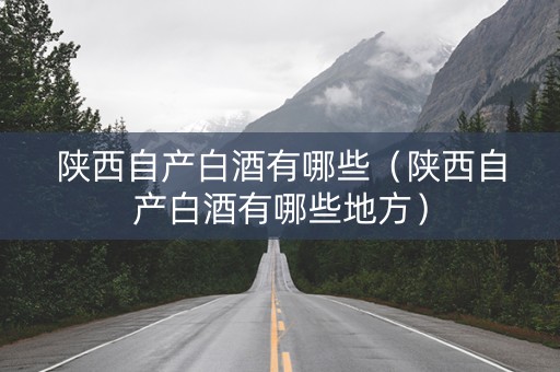 陕西自产白酒有哪些（陕西自产白酒有哪些地方）