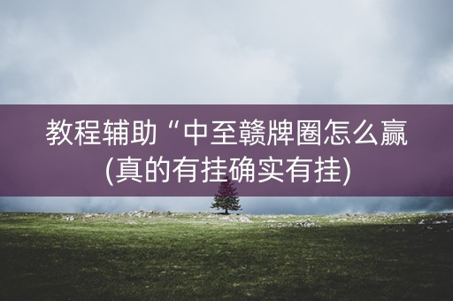 教程辅助“中至赣牌圈怎么赢(真的有挂确实有挂)