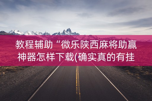 教程辅助“微乐陕西麻将助赢神器怎样下载(确实真的有挂)