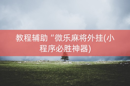 教程辅助“微乐麻将外挂(小程序必胜神器)