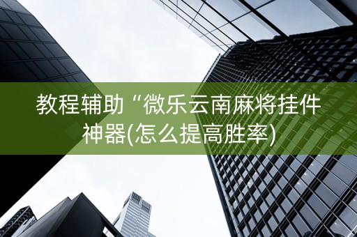 教程辅助“微乐云南麻将挂件神器(怎么提高胜率)