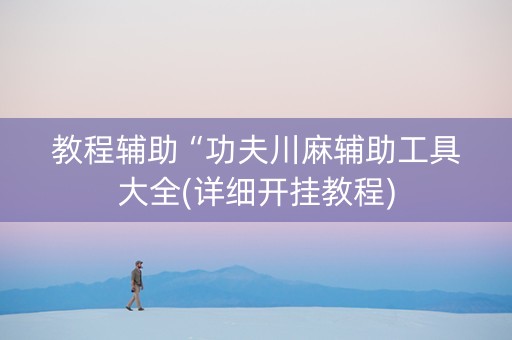 教程辅助“功夫川麻辅助工具大全(详细开挂教程)