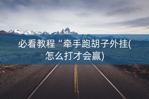 必看教程“牵手跑胡子外挂(怎么打才会赢)