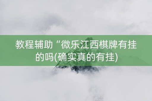 教程辅助“微乐江西棋牌有挂的吗(确实真的有挂)