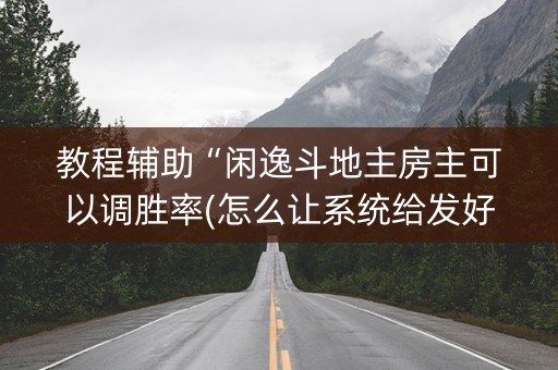 教程辅助“闲逸斗地主房主可以调胜率(怎么让系统给发好牌)