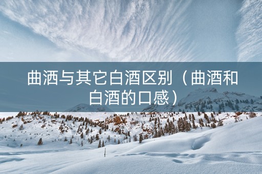曲洒与其它白酒区别（曲酒和白酒的口感）