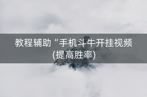 教程辅助“手机斗牛开挂视频(提高胜率)