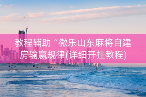 教程辅助“微乐山东麻将自建房输赢规律(详细开挂教程)