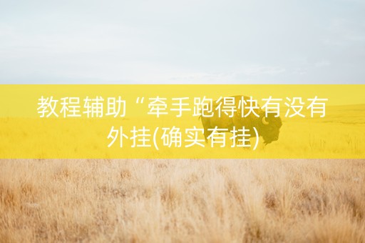 教程辅助“牵手跑得快有没有外挂(确实有挂)