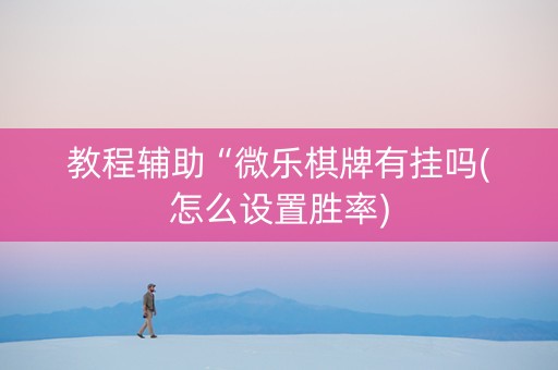 教程辅助“微乐棋牌有挂吗(怎么设置胜率)