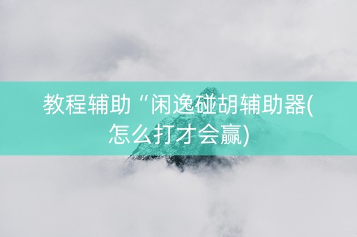 教程辅助“闲逸碰胡辅助器(怎么打才会赢)