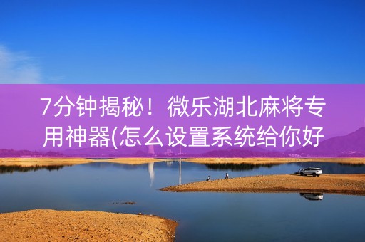 7分钟揭秘！微乐湖北麻将专用神器(怎么设置系统给你好牌)