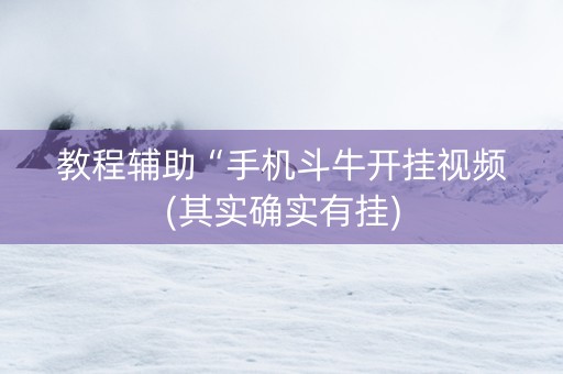 教程辅助“手机斗牛开挂视频(其实确实有挂)