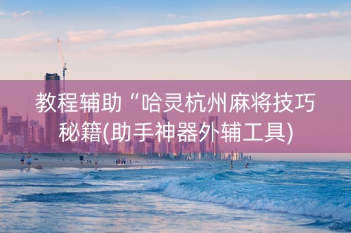 教程辅助“哈灵杭州麻将技巧秘籍(助手神器外辅工具)