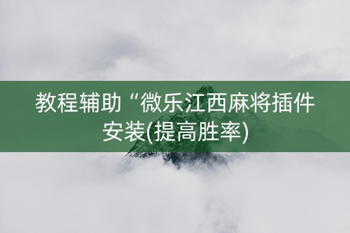 教程辅助“微乐江西麻将插件安装(提高胜率)