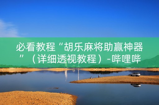 必看教程“胡乐麻将助赢神器”（详细透视教程）-哔哩哔哩