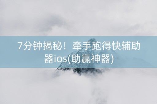 7分钟揭秘！牵手跑得快辅助器ios(助赢神器)