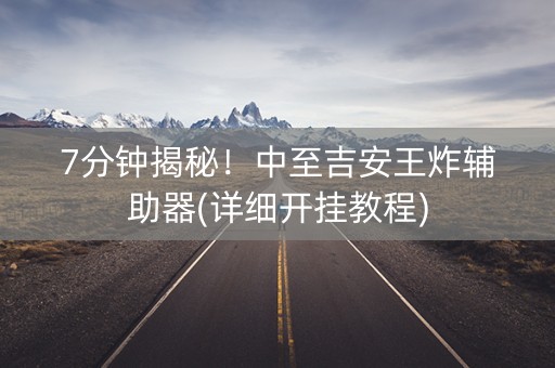 7分钟揭秘！中至吉安王炸辅助器(详细开挂教程)