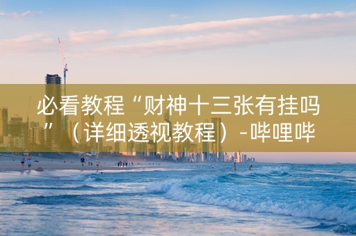 必看教程“财神十三张有挂吗”（详细透视教程）-哔哩哔哩